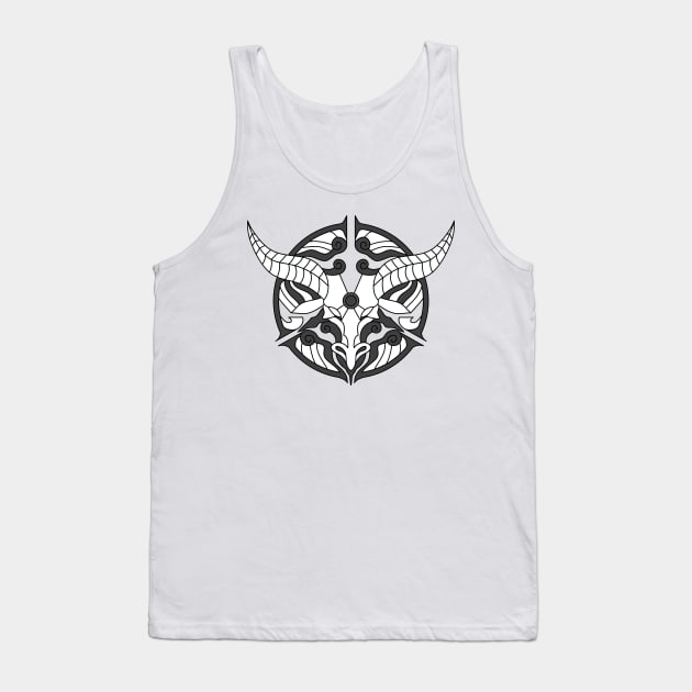 Dragon's Crest (Black Outline) Tank Top by inotyler